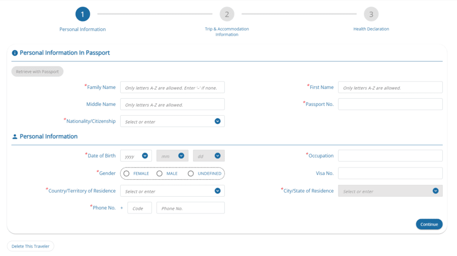 Thailand TDAC Sample